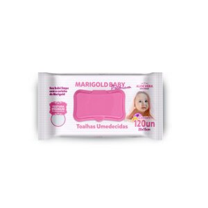 Toalha Umedecida Marigold Baby Premium Rosa