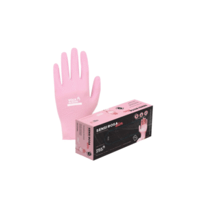 Luva Descartável Nitrílica Rosa Slim